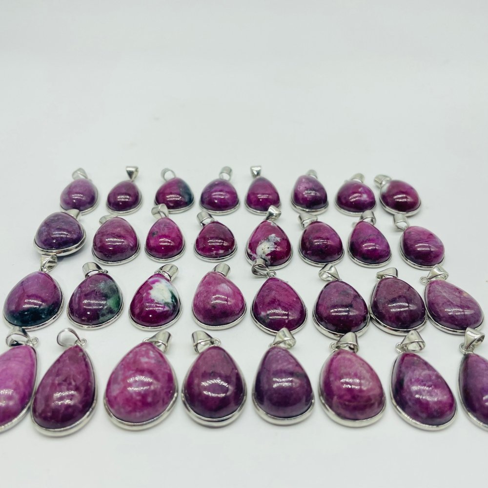 32 Pieces High Quality Ruby Zoisite Pendant Charm -Wholesale Crystals