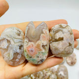 38Pieces High Quality Sakura Flower Agate Palm Stone -Wholesale Crystals