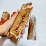 4 Pieces Large Carnelian Crystal Tower -Wholesale Crystals