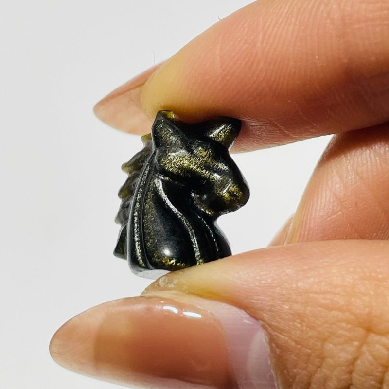 4 Types Mini Gold Sheen Obsidian Carving Wholesale Cat Butterfly Bow Tie - Wholesale Crystals