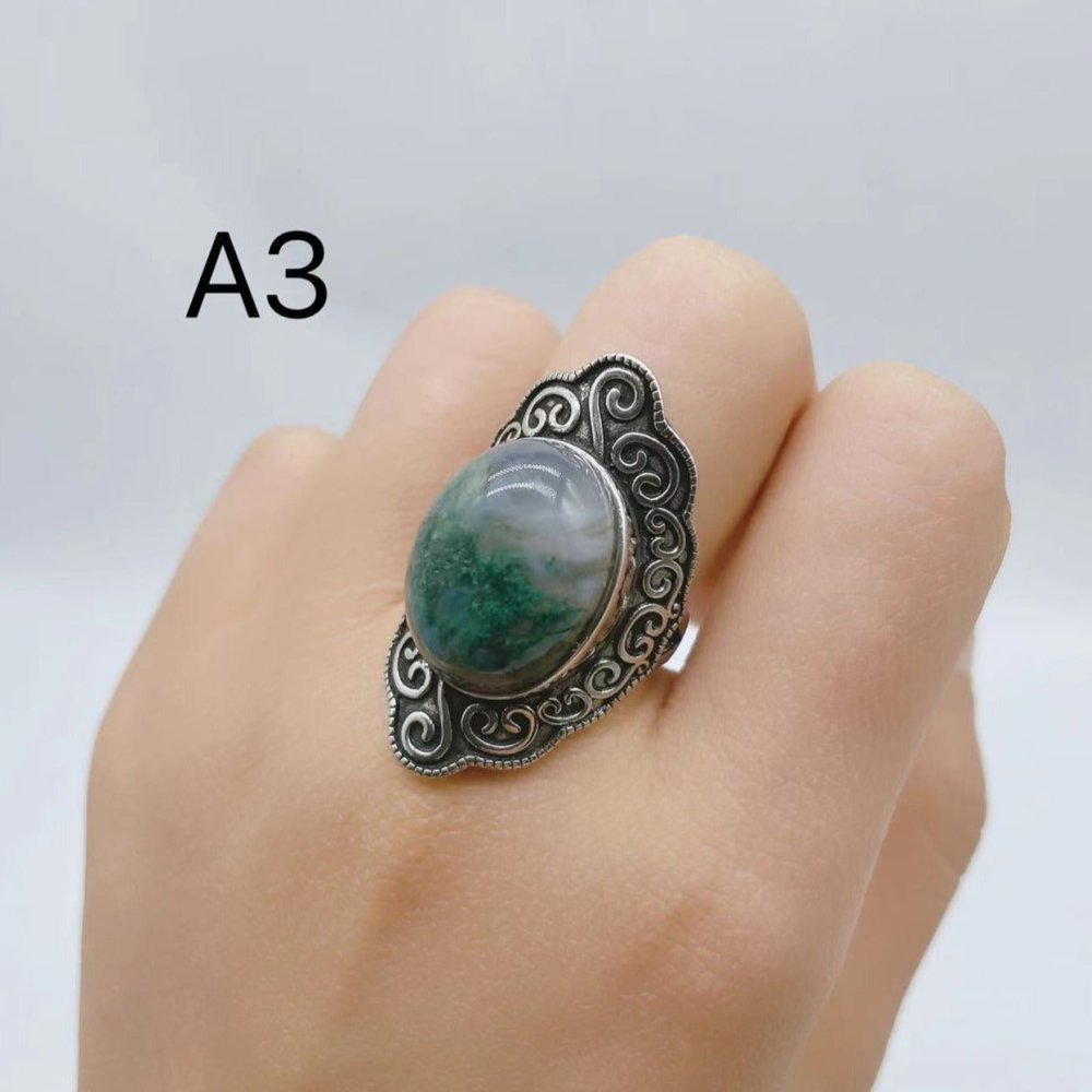 4 Types Moss Agate Ring Wholesale -Wholesale Crystals