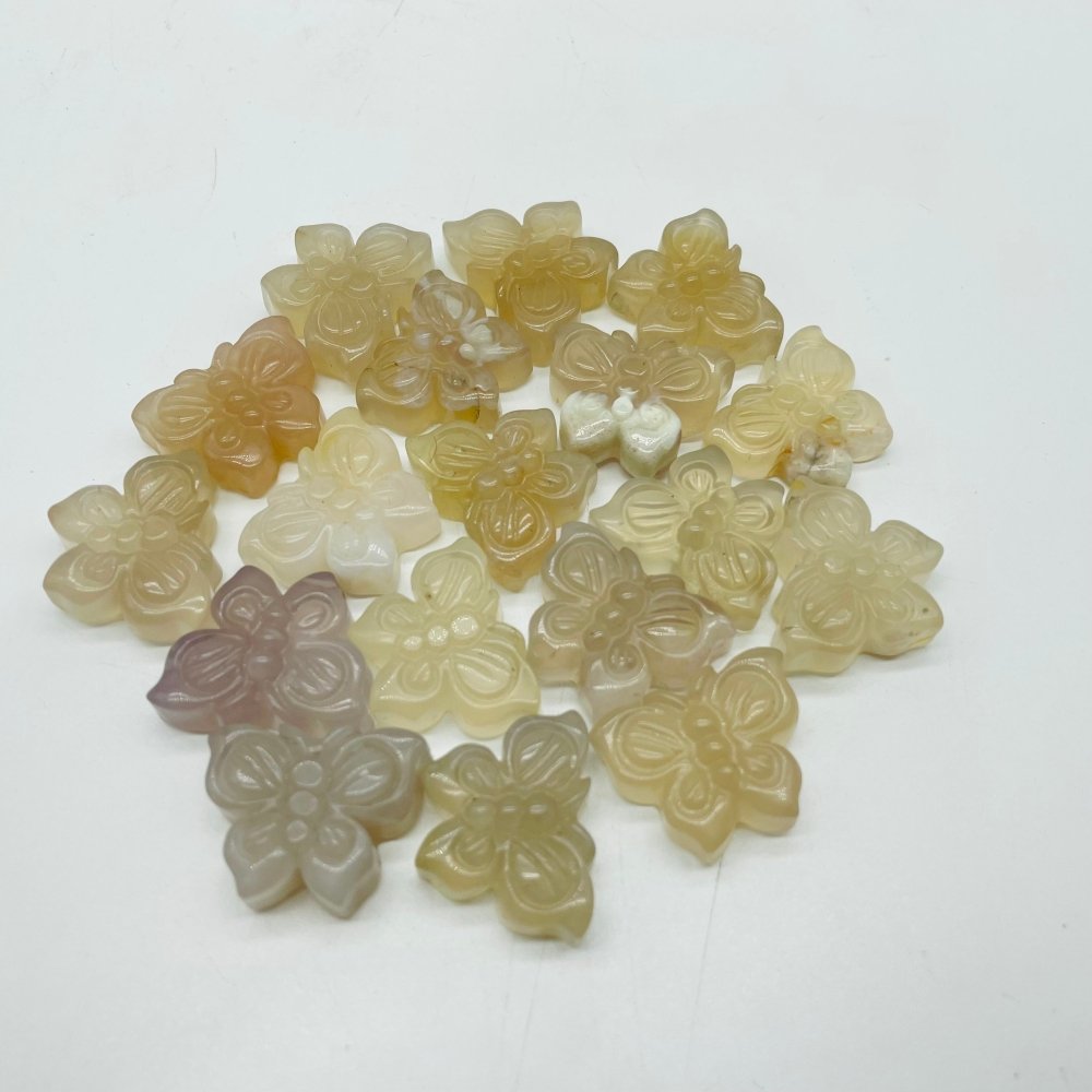 4 Types Yellow Tiger Eye & Sakura Agate Butterfly Carving Animal Wholesale -Wholesale Crystals