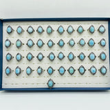 41 Pieces Beautiful Larimar Ring -Wholesale Crystals