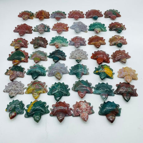 41 Pieces Colourful Ocean Jasper Sea Turtle Carving -Wholesale Crystals