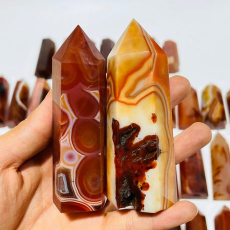 41 Pieces Fat Carnelian Tower Points -Wholesale Crystals