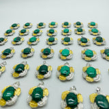 42 Pieces Malachite Charm Pendants -Wholesale Crystals