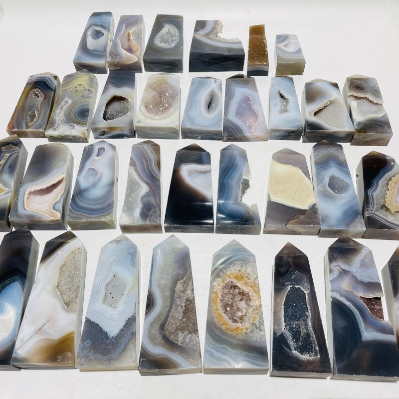 33 Pieces Druzy Geode Agate Points -Wholesale Crystals