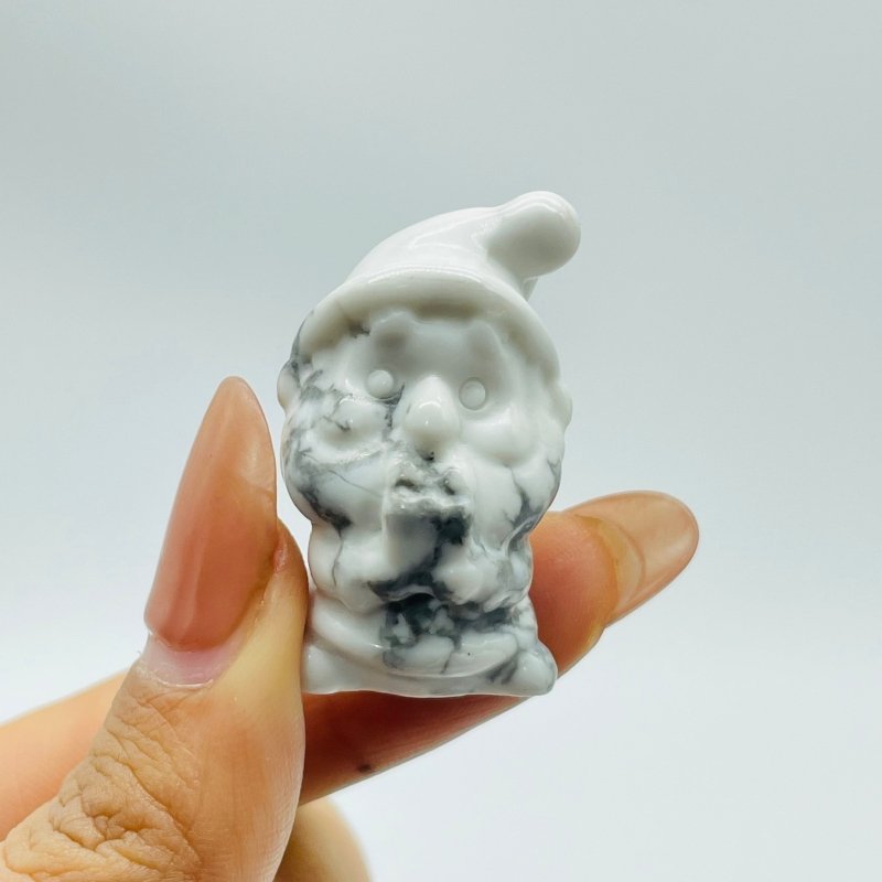 46 Pieces Howlite Christmas Santa Claus Carving Clearance(defective) - Wholesale Crystals