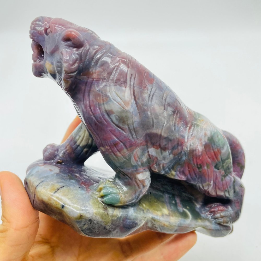 Beautiful High Quality Ocean Jasper Leopard Panther Carving -Wholesale Crystals