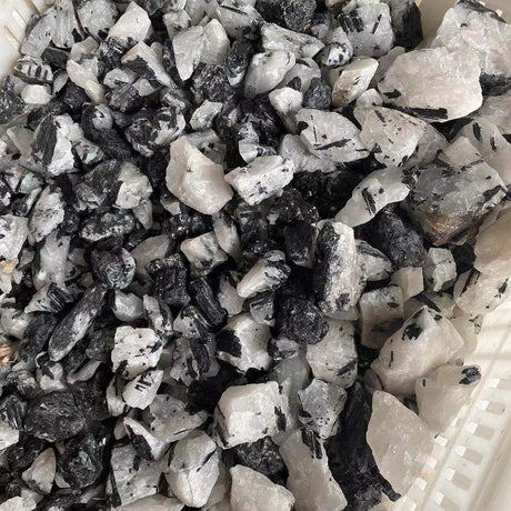 raw black tourmaline with quartz -Wholesale Crystals