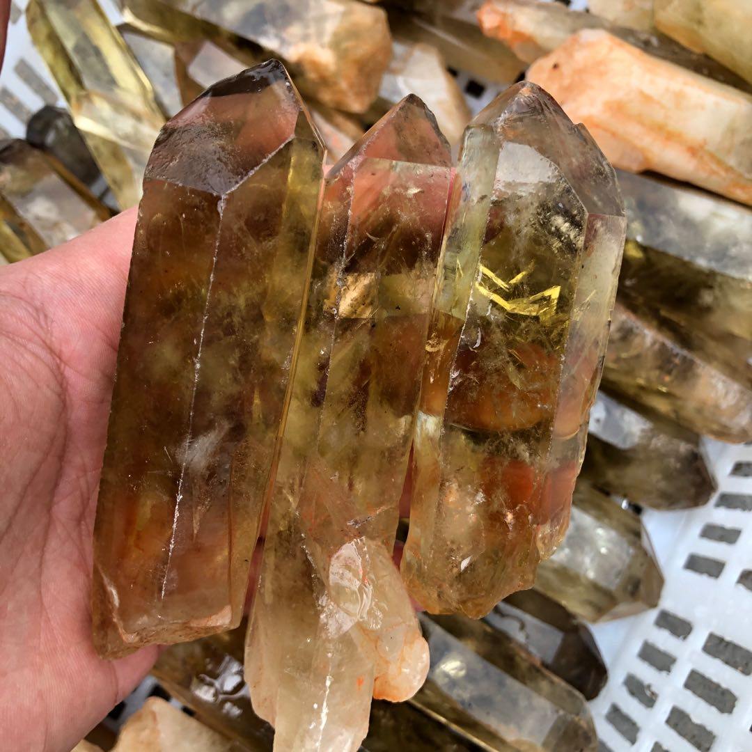 Heat treatment Single point citrine 1kg(2.2lb) -Wholesale Crystals