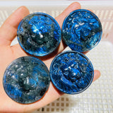 4Pieces High Quality Labradorite Lion Head Carving -Wholesale Crystals