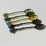 5 Colors Coffee Spoon With High Quality Labradorite Sphere Wholesale - Wholesale Crystals