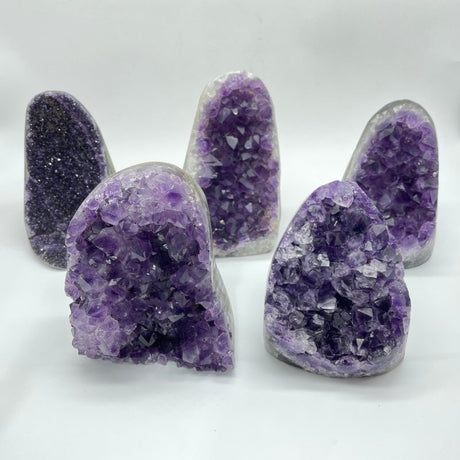 5 Pieces Beautiful Amethyst Clusters Geode -Wholesale Crystals