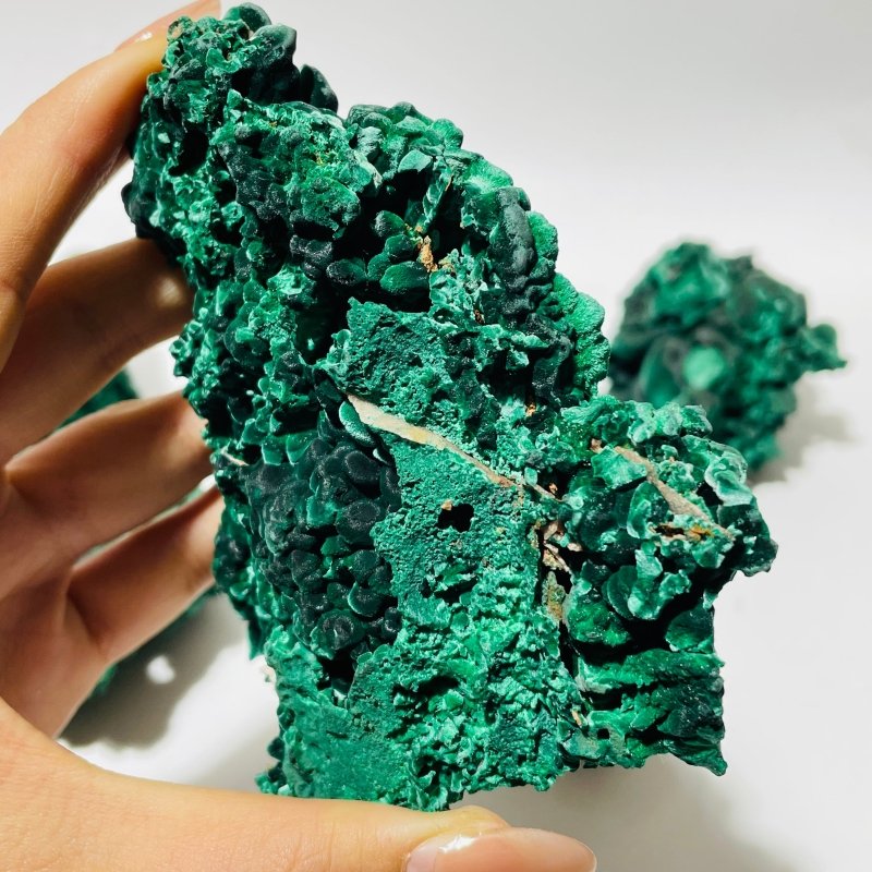 5 Pieces High Quality Raw Malachite Specimen -Wholesale Crystals
