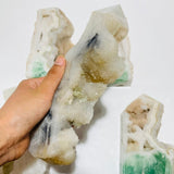 5 Pieces Large Fluorite Druzy Geode Points -Wholesale Crystals