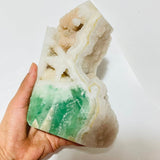 5 Pieces Large Fluorite Druzy Geode Points -Wholesale Crystals