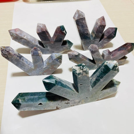 5 Pieces Ocean Jasper Cluster Carving -Wholesale Crystals