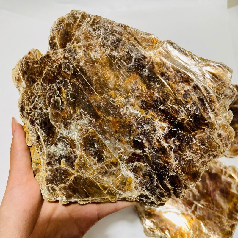5 Pieces Raw Gold Mica Slab Stone Specimen -Wholesale Crystals