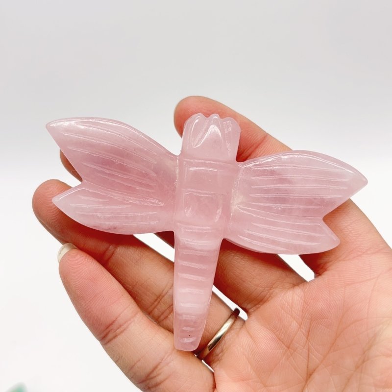 5 Types Dragonfly Crystal Carving Wholesale Caribbean Calcite Rose Quartz -Wholesale Crystals
