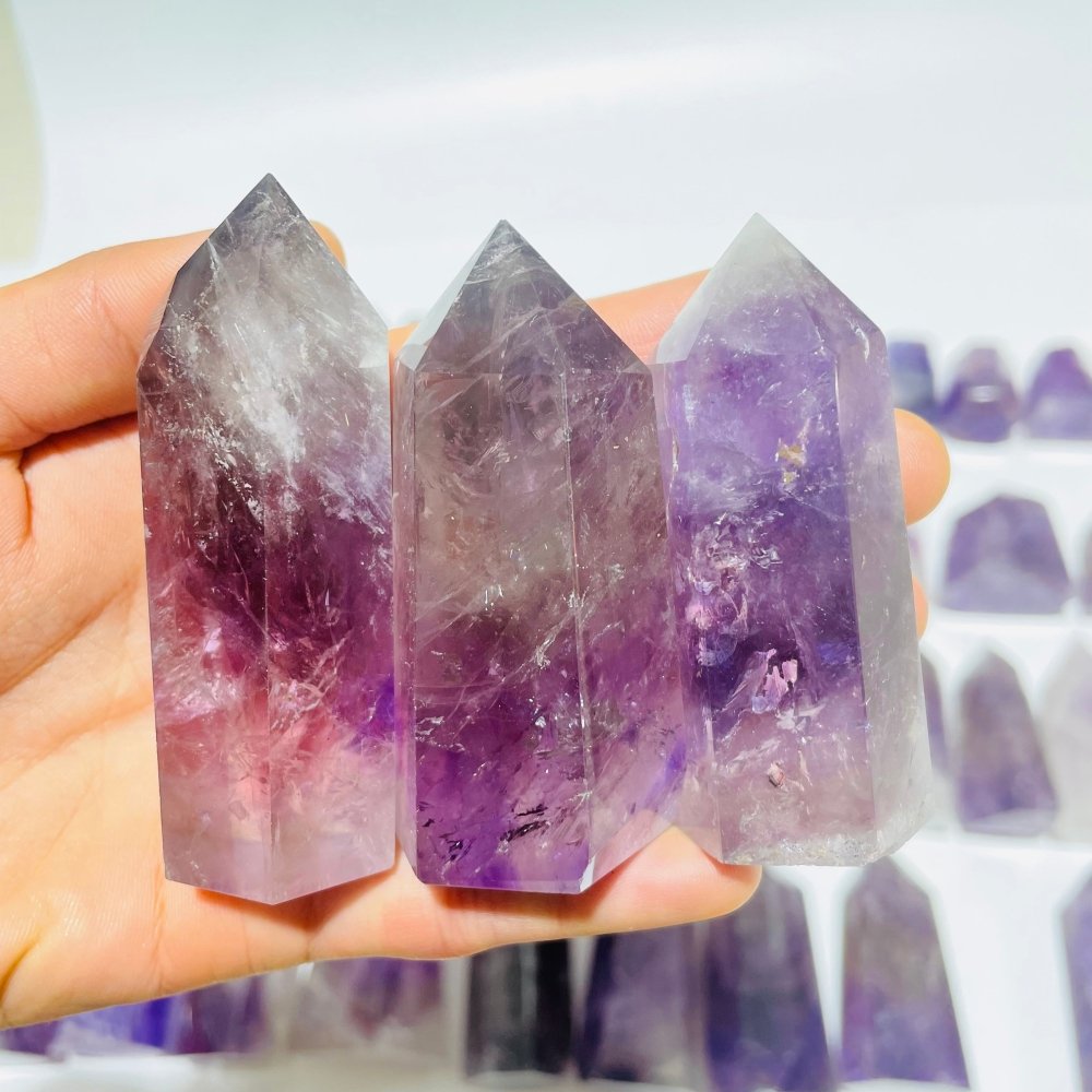 50 Pieces Amethyst Stone Tower Points -Wholesale Crystals