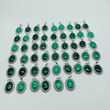 51 Pieces Malachite Charm Pendant -Wholesale Crystals