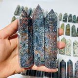 58 Pieces Green Vein Ocean Jasper Tower -Wholesale Crystals