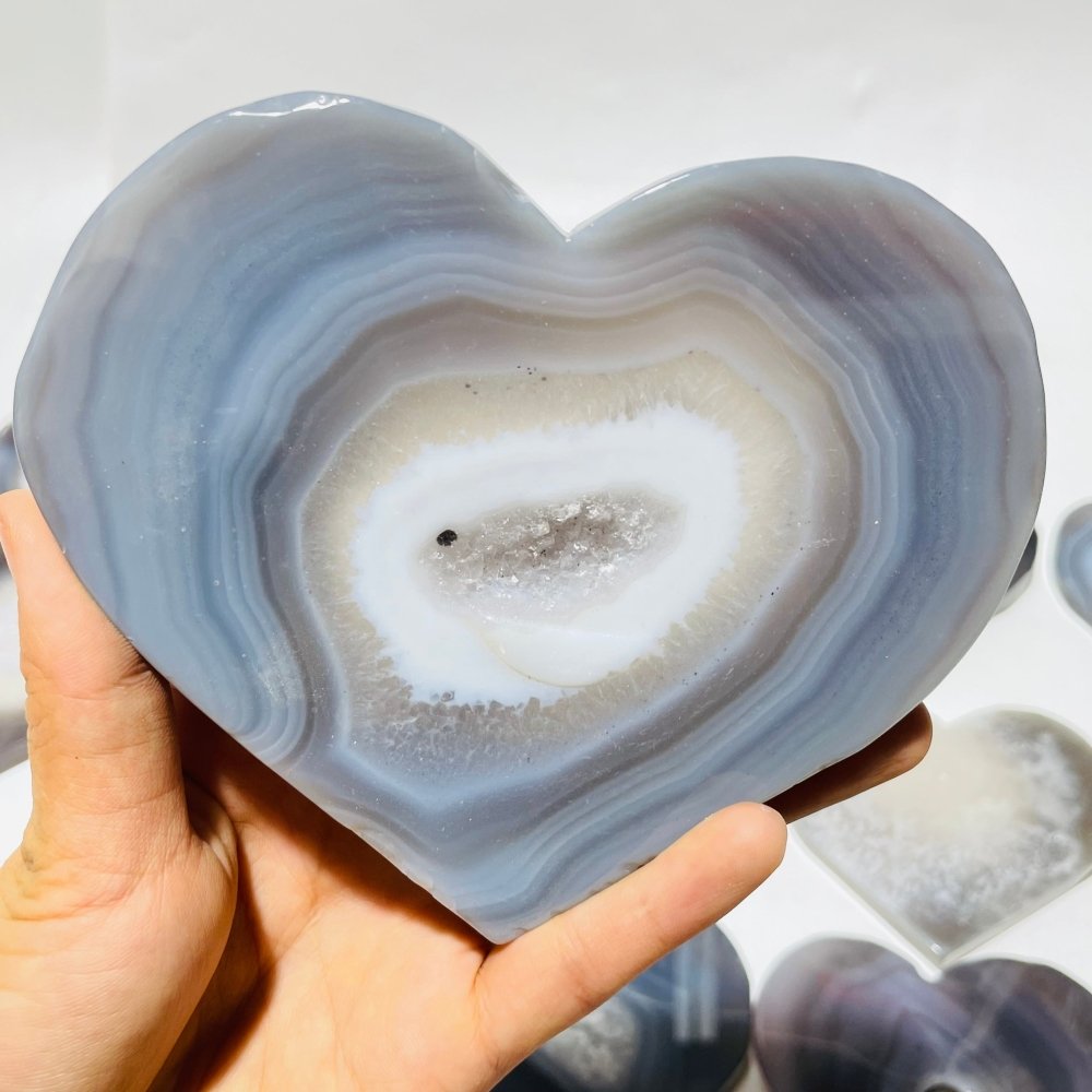 23 Pieces High Quality Large Geode Druzy Agate Heart -Wholesale Crystals