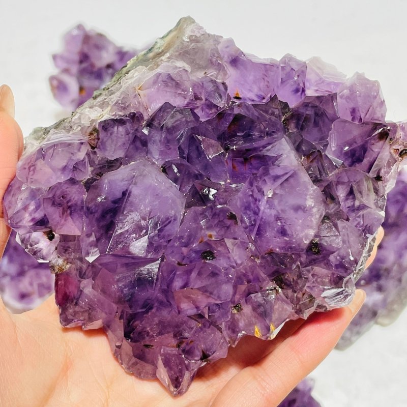 6 Pieces Beautiful Amethyst Cacoxenite Super7 Cluster - Wholesale Crystals