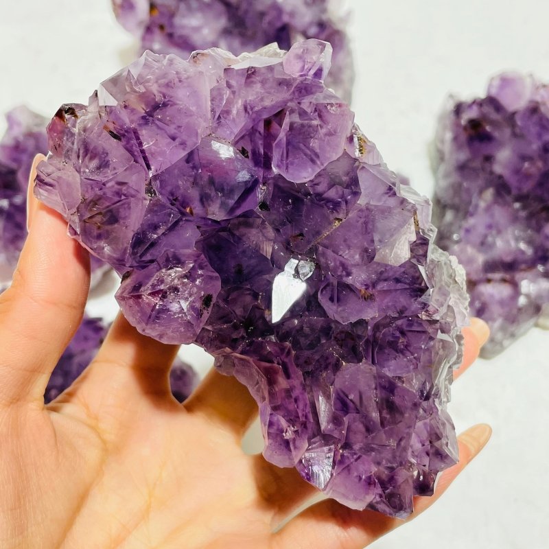 6 Pieces Beautiful Amethyst Cacoxenite Super7 Cluster - Wholesale Crystals