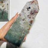 6 Pieces Beautiful Geode Druzy Ocean Jasper Large Tower -Wholesale Crystals
