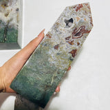 6 Pieces Beautiful Geode Druzy Ocean Jasper Large Tower -Wholesale Crystals