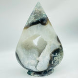 6 Pieces Large Geode Druzy Moss Agate Arrow Head - Wholesale Crystals