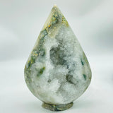 6 Pieces Large Geode Druzy Moss Agate Arrow Head - Wholesale Crystals