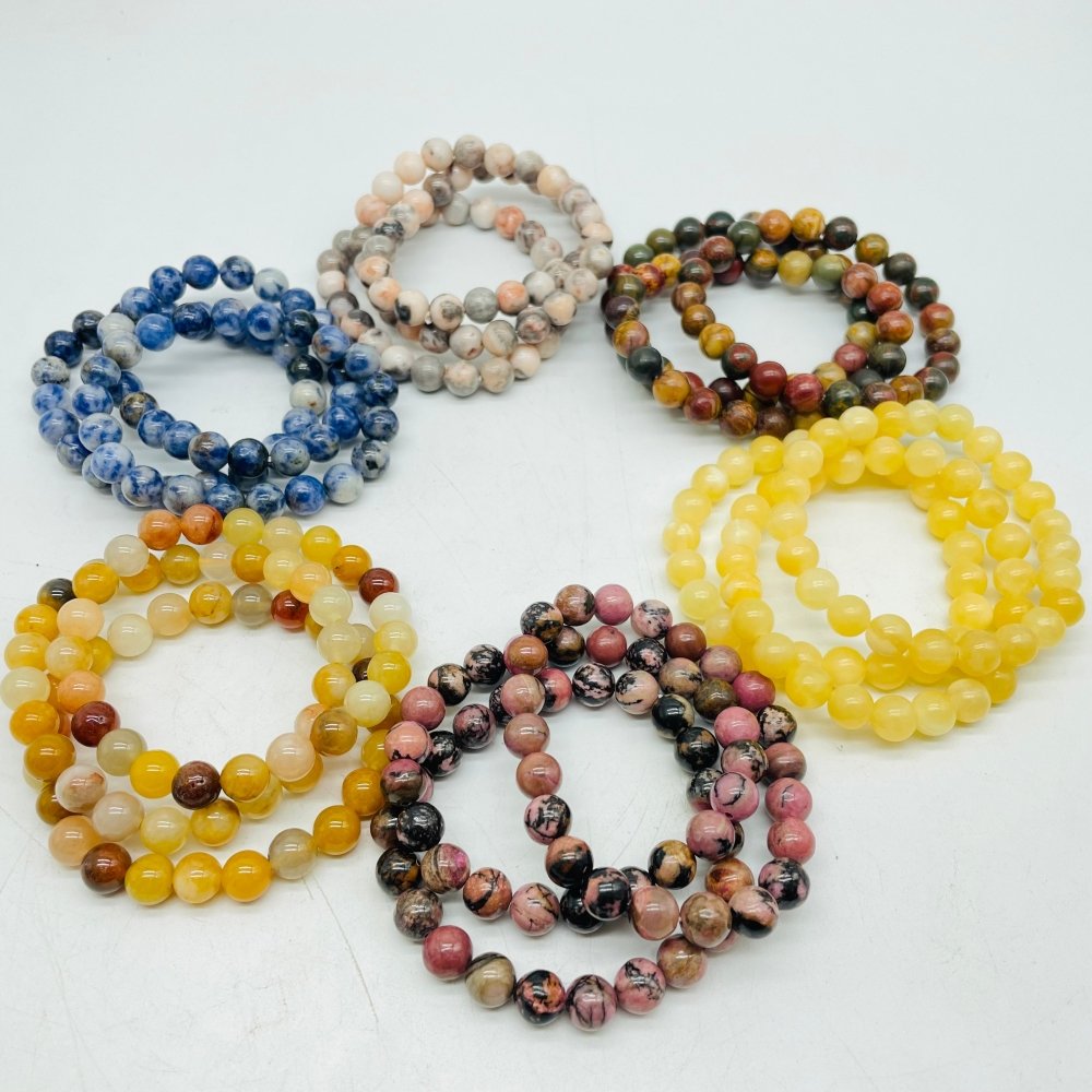 6 Types Bracelet Sodalite & Yellow Calcite Wholesale -Wholesale Crystals