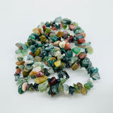 6 Types Chip Bracelet Aquamarine & Moss Agate Wholesale -Wholesale Crystals