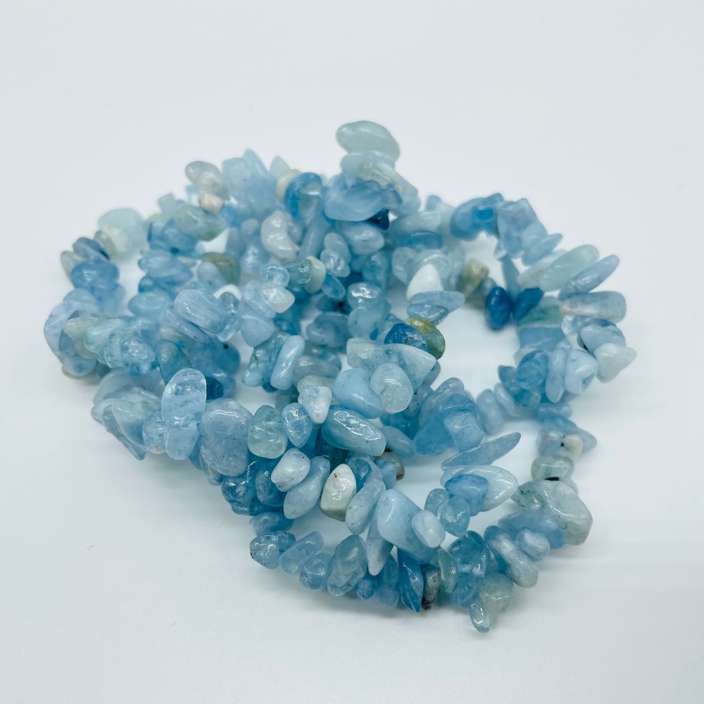 6 Types Chip Bracelet Aquamarine & Moss Agate Wholesale -Wholesale Crystals