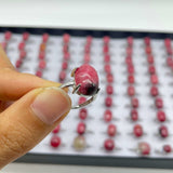 89 Pieces Pink Rhodonite Different Styles Ring -Wholesale Crystals