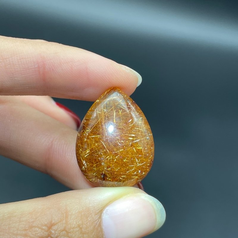 6pcs Lot High Quality Rutile Teardrop Pendant Jewelry Making -Wholesale Crystals