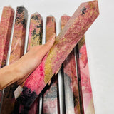 7 Pieces Beautiful Large Red Rhodonite Tower - Wholesale Crystals