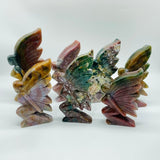 7 Pieces Beautiful Ocean Jasper Butterfly Fairy Carving -Wholesale Crystals