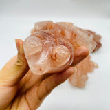 7 Pieces Fire Quartz GoldFish Carving -Wholesale Crystals