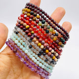 7 Types Mini Beads Bracelet Wholesale Carnelian Black Tourmaline Ocean Jasper -Wholesale Crystals