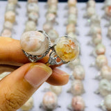 78 Pieces Sakura Flower Agate Different Styles Ring -Wholesale Crystals