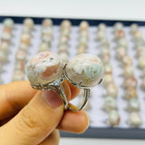 78 Pieces Sakura Flower Agate Different Styles Ring -Wholesale Crystals