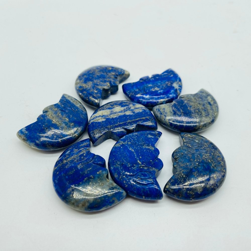 7Types Moon Face Stone Crazy Agate & Labradorite Carving Wholesale -Wholesale Crystals