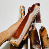8 Pieces Fat Large Carnelian Points -Wholesale Crystals