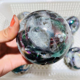 8 Pieces Geode Aura Sphalerite Sphere Ball -Wholesale Crystals