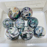 8 Pieces Geode Aura Sphalerite Sphere Ball -Wholesale Crystals