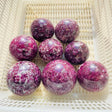 8 Pieces High Quality Spark Lepidolite Spheres -Wholesale Crystals